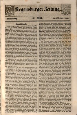 Regensburger Zeitung Donnerstag 17. Oktober 1850