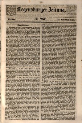 Regensburger Zeitung Freitag 18. Oktober 1850