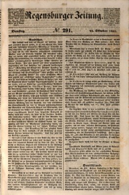 Regensburger Zeitung Dienstag 22. Oktober 1850