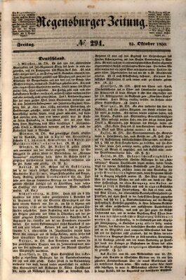 Regensburger Zeitung Freitag 25. Oktober 1850