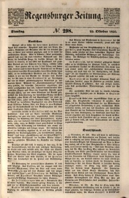 Regensburger Zeitung Dienstag 29. Oktober 1850