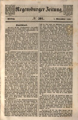 Regensburger Zeitung Freitag 1. November 1850