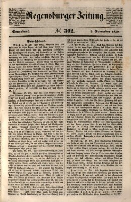 Regensburger Zeitung Samstag 2. November 1850