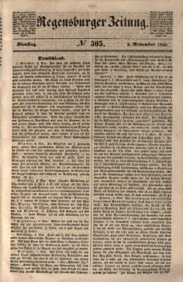 Regensburger Zeitung Dienstag 5. November 1850