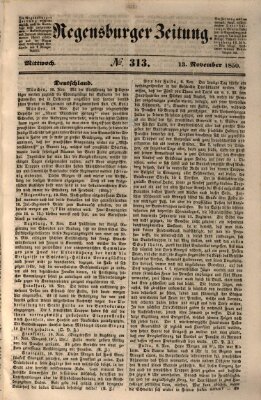 Regensburger Zeitung Mittwoch 13. November 1850