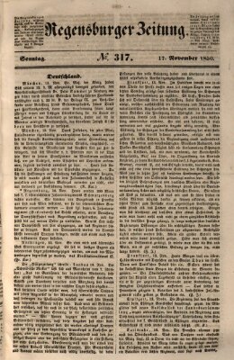 Regensburger Zeitung Sonntag 17. November 1850