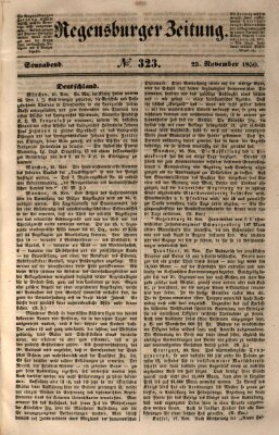 Regensburger Zeitung Samstag 23. November 1850