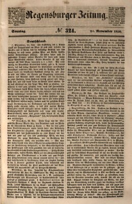 Regensburger Zeitung Sonntag 24. November 1850