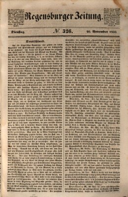 Regensburger Zeitung Dienstag 26. November 1850