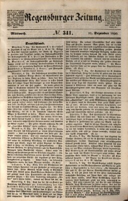 Regensburger Zeitung Mittwoch 11. Dezember 1850