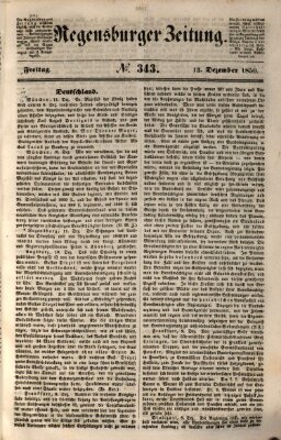 Regensburger Zeitung Freitag 13. Dezember 1850