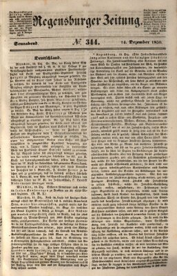 Regensburger Zeitung Samstag 14. Dezember 1850