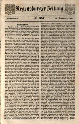 Regensburger Zeitung Samstag 28. Dezember 1850