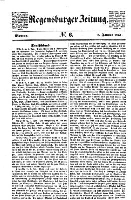 Regensburger Zeitung Montag 6. Januar 1851