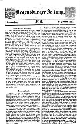 Regensburger Zeitung Donnerstag 9. Januar 1851