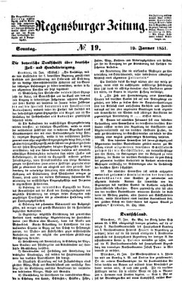 Regensburger Zeitung Sonntag 19. Januar 1851