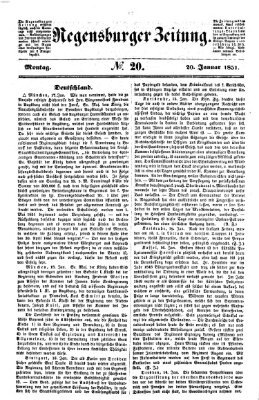 Regensburger Zeitung Montag 20. Januar 1851