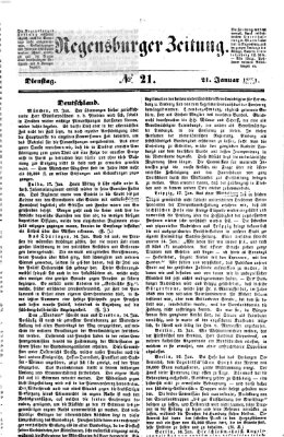 Regensburger Zeitung Dienstag 21. Januar 1851