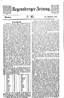 Regensburger Zeitung Montag 27. Januar 1851