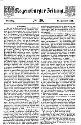 Regensburger Zeitung Dienstag 28. Januar 1851