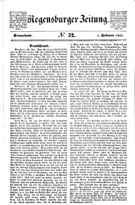 Regensburger Zeitung Samstag 1. Februar 1851