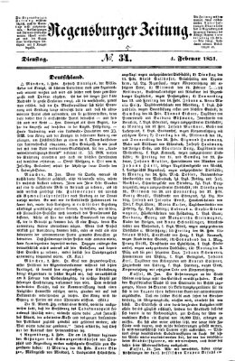 Regensburger Zeitung Dienstag 4. Februar 1851