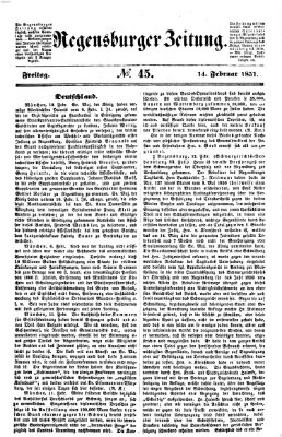 Regensburger Zeitung Freitag 14. Februar 1851