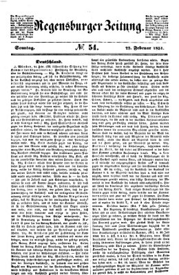 Regensburger Zeitung Sonntag 23. Februar 1851