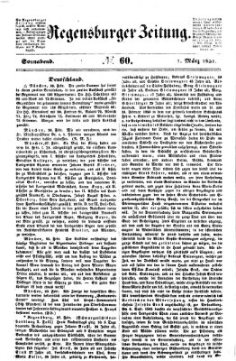 Regensburger Zeitung Samstag 1. März 1851