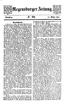 Regensburger Zeitung Dienstag 11. März 1851