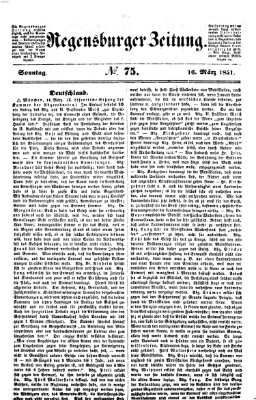 Regensburger Zeitung Sonntag 16. März 1851