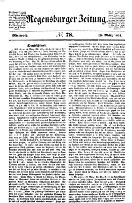 Regensburger Zeitung Mittwoch 19. März 1851