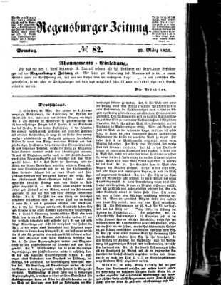 Regensburger Zeitung Sonntag 23. März 1851