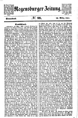 Regensburger Zeitung Samstag 29. März 1851