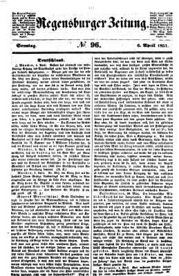 Regensburger Zeitung Sonntag 6. April 1851