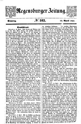 Regensburger Zeitung Sonntag 13. April 1851