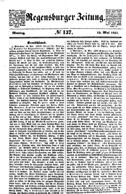 Regensburger Zeitung Montag 19. Mai 1851