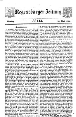 Regensburger Zeitung Montag 26. Mai 1851