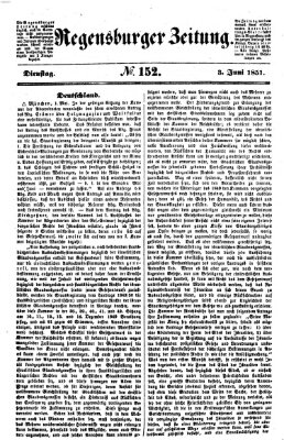 Regensburger Zeitung Dienstag 3. Juni 1851