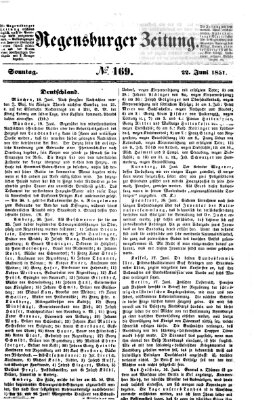 Regensburger Zeitung Sonntag 22. Juni 1851