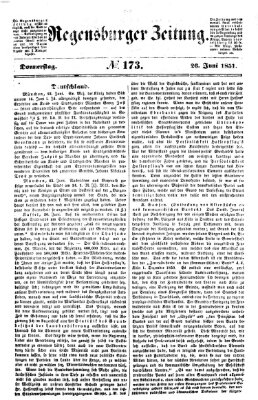 Regensburger Zeitung Donnerstag 26. Juni 1851