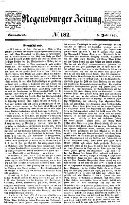 Regensburger Zeitung Samstag 5. Juli 1851