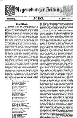 Regensburger Zeitung Sonntag 6. Juli 1851