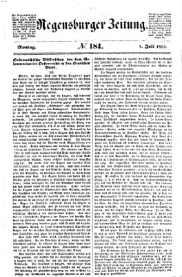 Regensburger Zeitung Montag 7. Juli 1851