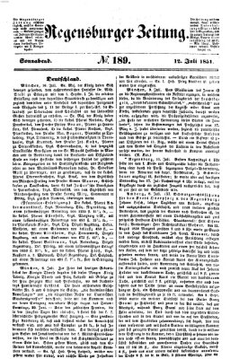 Regensburger Zeitung Samstag 12. Juli 1851
