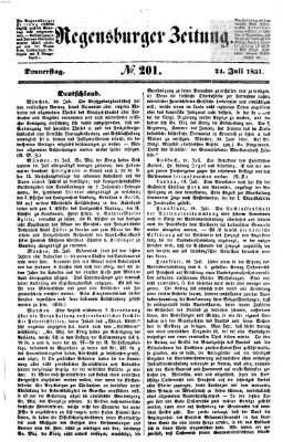 Regensburger Zeitung Donnerstag 24. Juli 1851