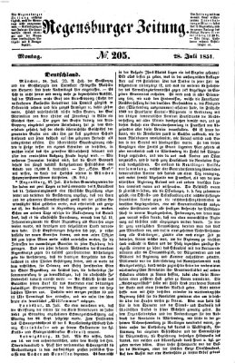 Regensburger Zeitung Montag 28. Juli 1851