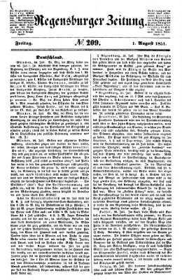 Regensburger Zeitung Freitag 1. August 1851