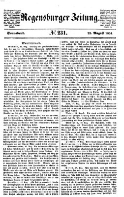 Regensburger Zeitung Samstag 23. August 1851