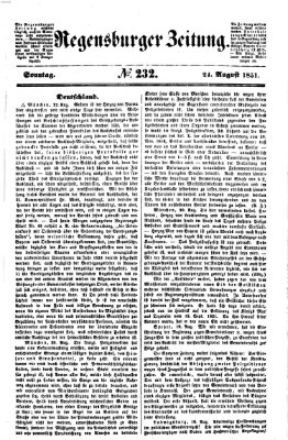 Regensburger Zeitung Sonntag 24. August 1851